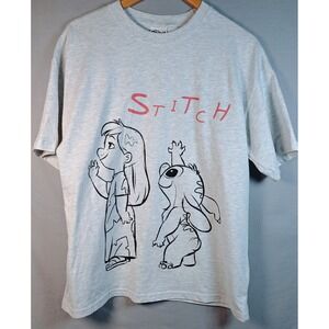 Disney Stitch Graphic Oversized‎ Boxy  Short Sleeve T-shirt Xs